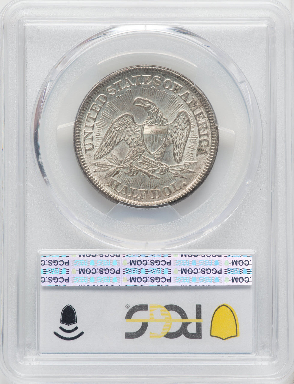 1853 50C Arrow and Rays Seated Half Dollar PCGS MS65