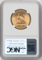 1908 $10 MOTTO Indian Eagle NGC MS66+