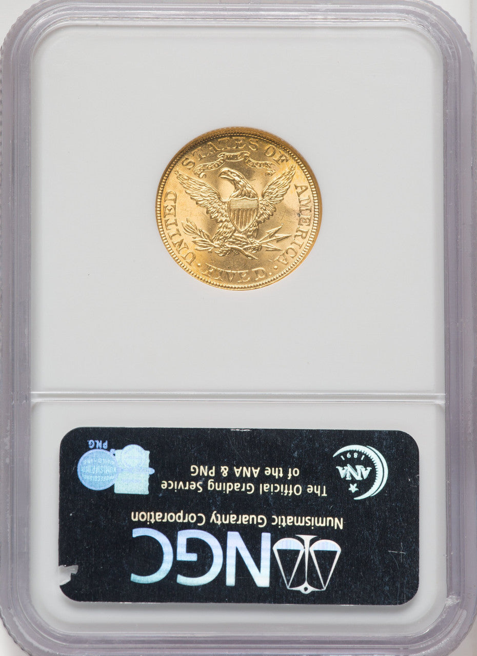 1905 $5 CAC Liberty Half Eagle NGC MS64