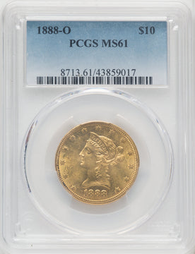 1888-O $10 Liberty Eagle PCGS MS61