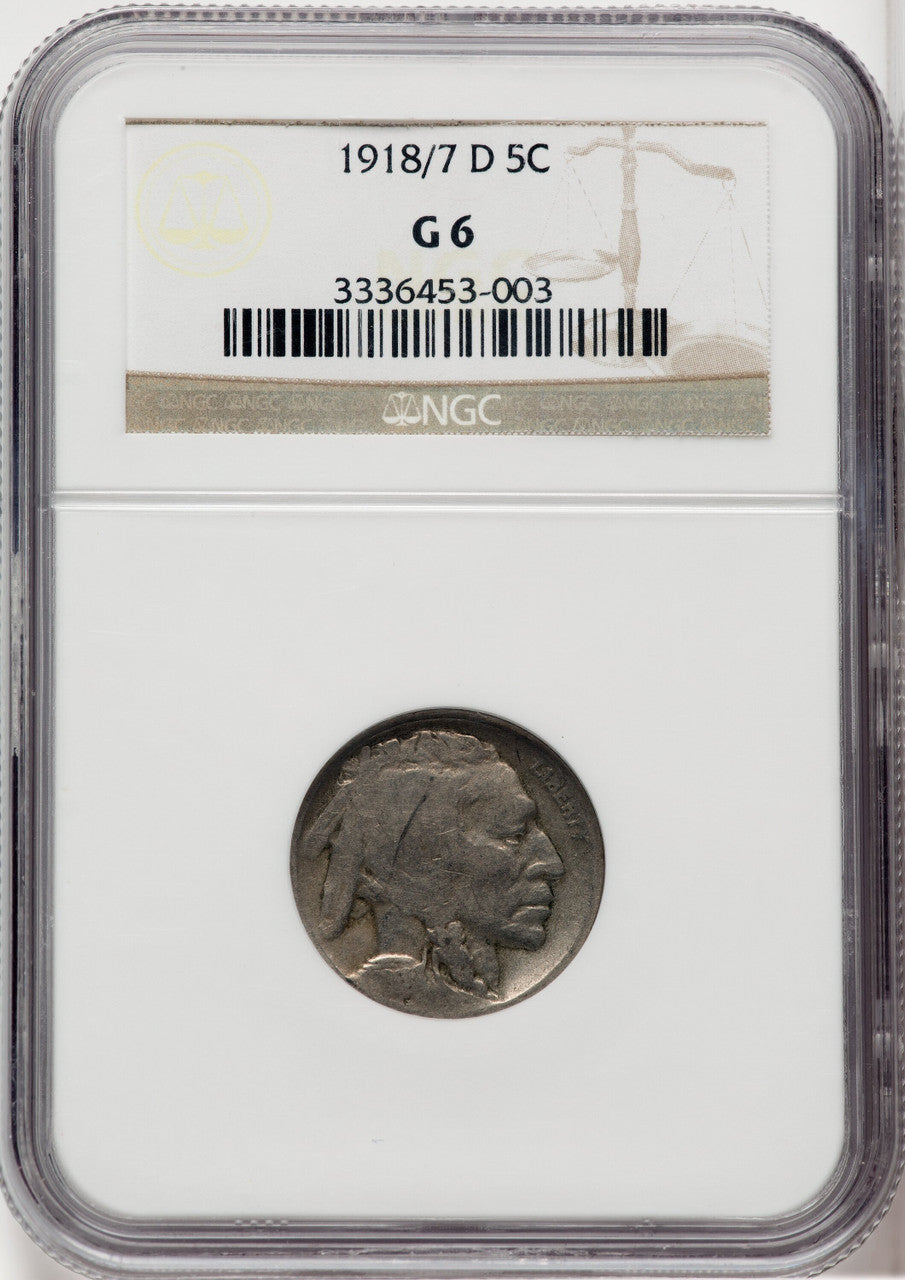 1918/7-D 5C FS-101 Buffalo Nickel NGC G6