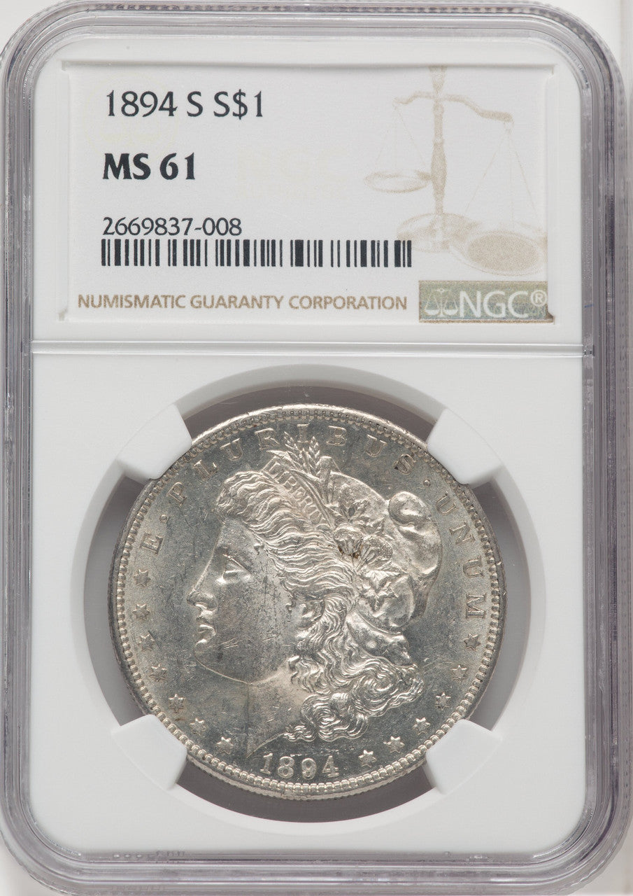 1894-S $1 Morgan Dollar NGC MS61