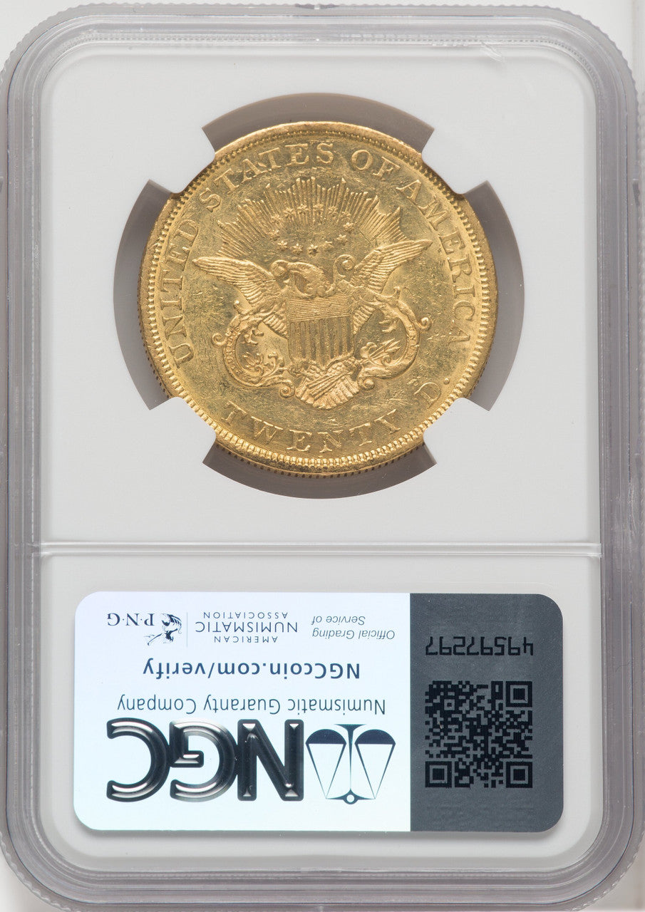 1850 $20 Liberty Double Eagle NGC AU58 (765522050)