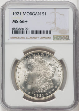 1921 $1 Morgan Morgan Dollar NGC MS66+ (762375014)
