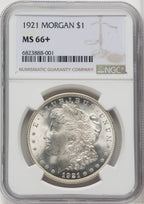 1921 $1 Morgan Morgan Dollar NGC MS66+ (762375014)