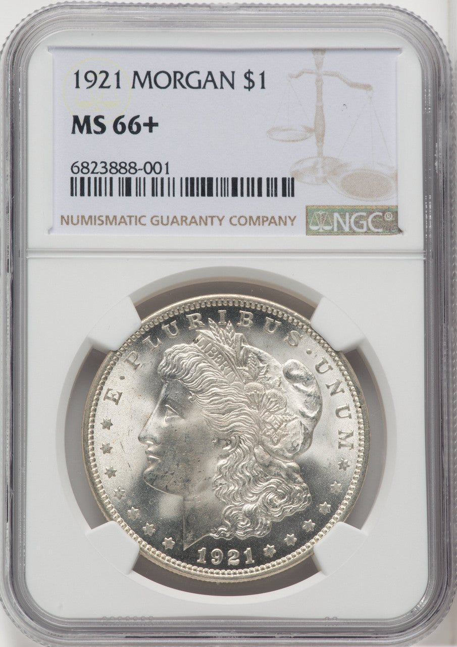 1921 $1 Morgan Morgan Dollar NGC MS66+ (762375014)