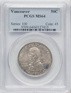 1925 50C Vancouver Commemorative Silver PCGS MS64 (766104144)
