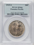 1915-S 50C Panama-Pacific Commemorative Silver PCGS MS66