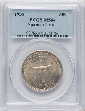 1935 50C Spanish Trail Commemorative Silver PCGS MS64