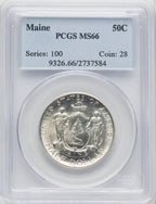 1920 50C Maine Commemorative Silver PCGS MS66
