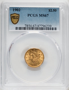 1902 $2.50 Liberty Quarter Eagle PCGS MS67