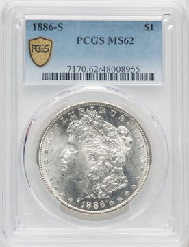 1886-S $1 Morgan Dollar PCGS MS62