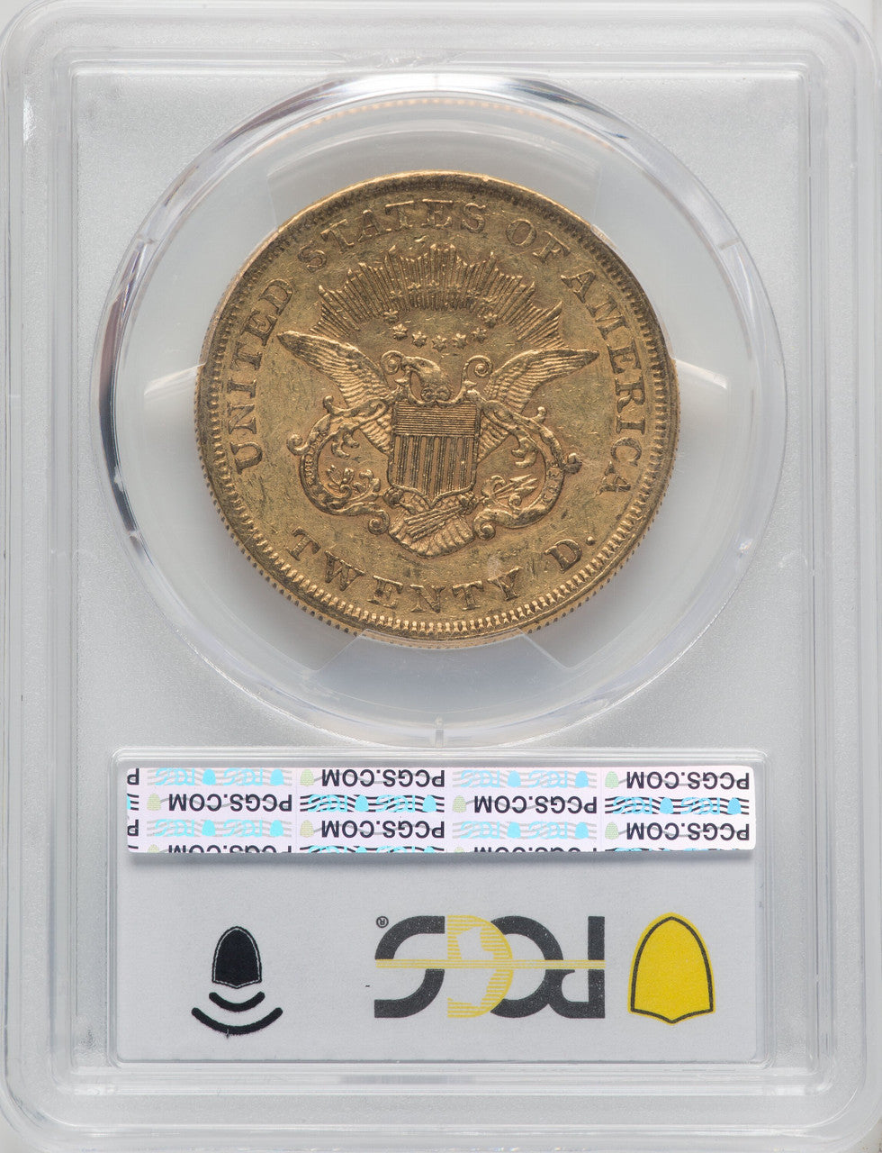 1858 $20 Liberty Double Eagle PCGS XF45