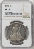 1846-O S$1 Seated Dollar NGC VF20