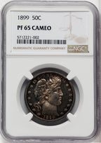 1899 50C CA Proof Barber Half Dollar NGC PR65