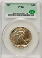 1941 50C Proof Walking Liberty Half Dollar CACG PR66