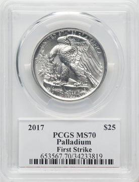 2017 $25 Palladium First Strike Moy PCGS MS70