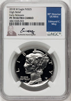 2018-W $25 Palladium First Strike NGC PF70 Moy