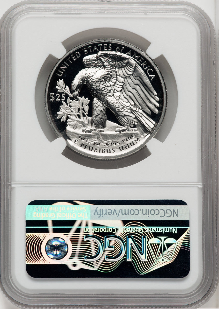 2018-W $25 Palladium First Strike NGC PF70 Moy