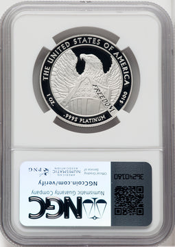 2007-W $100 One-Ounce Platinum Eagle Statue of Liberty Brown Label NGC PF70