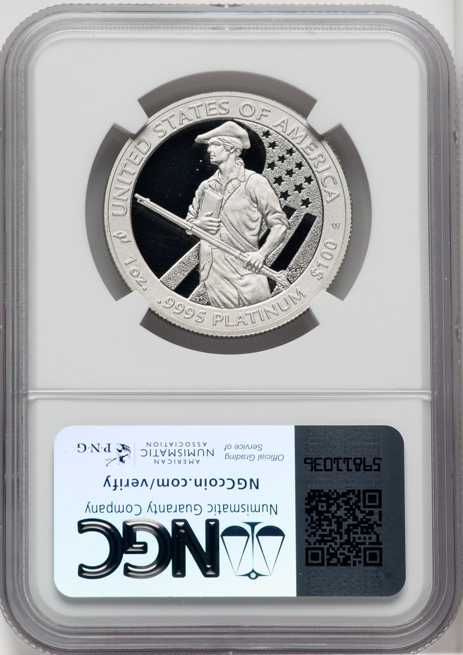 2012-W $100 One-Ounce Platinum Eagle Brown Label NGC PF70