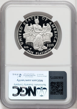 2006-W $100 One-Ounce Platinum Eagle Statue of Liberty Brown Label NGC PF70