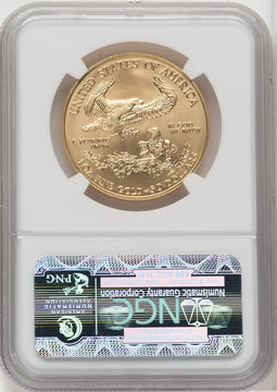2006-W $50 One-Ounce Gold Eagle 20th Anniversary Brown Label NGC MS70