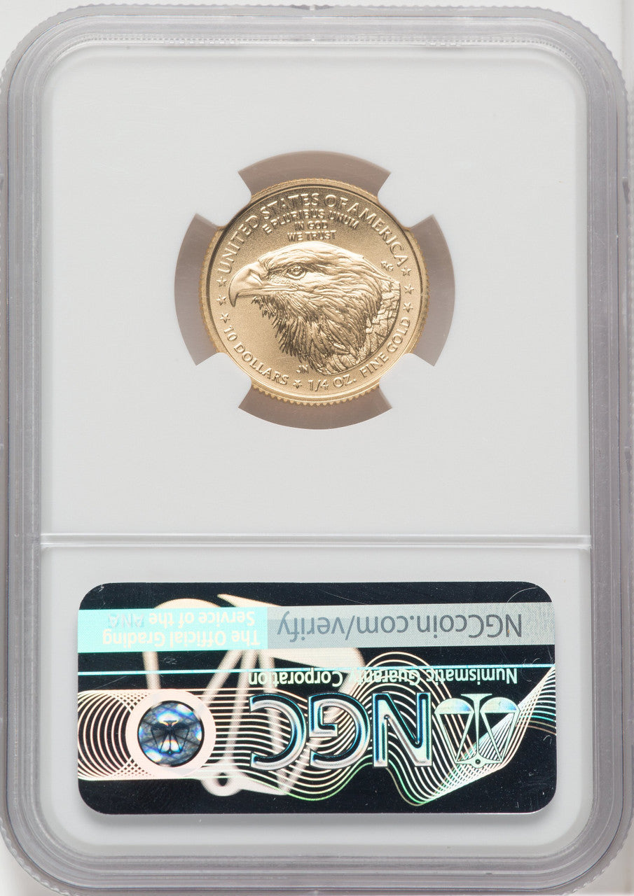 2021 $10 Quarter Ounce Gold Eagle Type Two NGC MS70