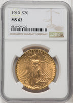 1910 $20 Saint-Gaudens Double Eagle NGC MS62 (171399064)