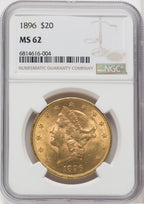 1896 $20 Liberty Double Eagle NGC MS62 (571783018)