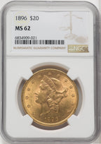 1896 $20 Liberty Double Eagle NGC MS62 (171399080)