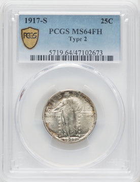 1917-S Type Two FH Standing Liberty Quarter PCGS MS64
