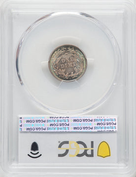 1892 10C CAC Barber Dime PCGS MS66