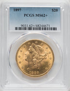 1897 $20 Liberty Double Eagle PCGS MS62+