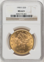 1900-S $20 Liberty Double Eagle NGC MS62+