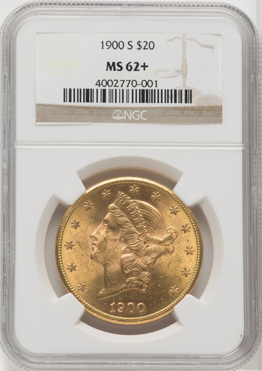 1900-S $20 Liberty Double Eagle NGC MS62+