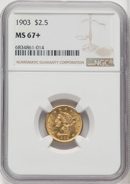 1903 $2.50 Liberty Quarter Eagle NGC MS67+