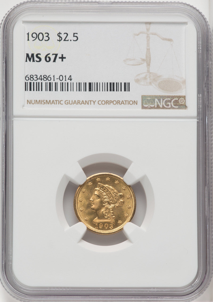 1903 $2.50 Liberty Quarter Eagle NGC MS67+