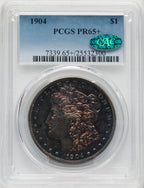 1904 $1 CAC Proof Morgan Dollar PCGS PR65+