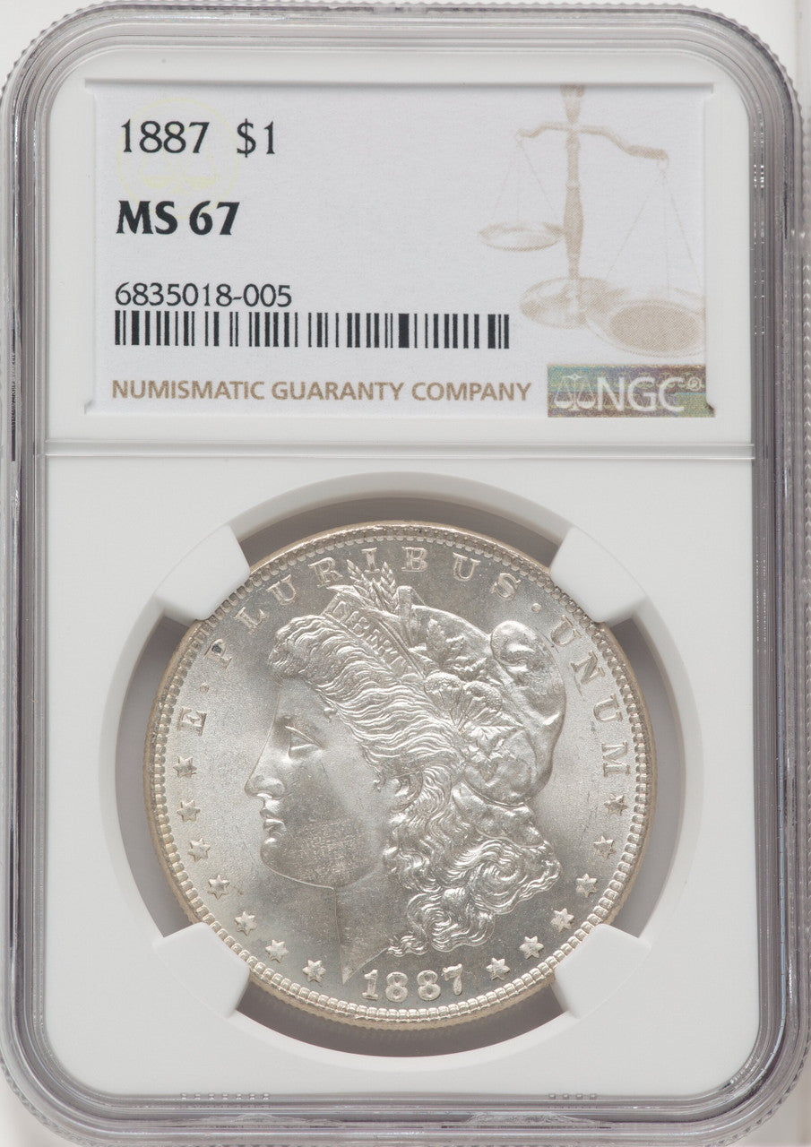 1887 $1 Morgan Dollar NGC MS67 (765830007)