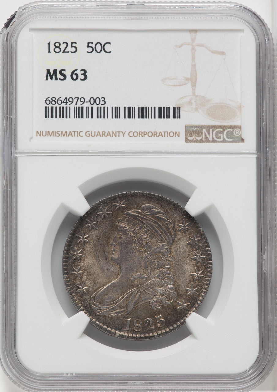 1825 50C Bust Half Dollar NGC MS63