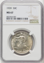 1939 50C Walking Liberty Half Dollar NGC MS67 (765116007)