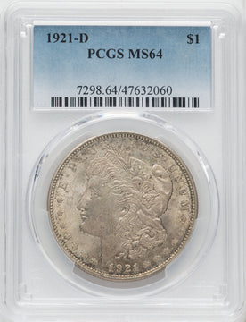 1921-D $1 Morgan Dollar PCGS MS64 (765654016)
