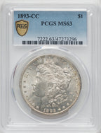1893-CC $1 Morgan Dollar PCGS MS63