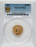 1912 $2.50 Indian Quarter Eagle PCGS MS62