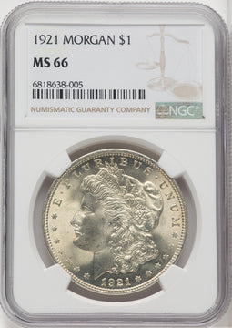 1921 $1 Morgan Morgan Dollar NGC MS66 (518894033)