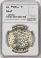 1921 $1 Morgan Morgan Dollar NGC MS66 (518894033)