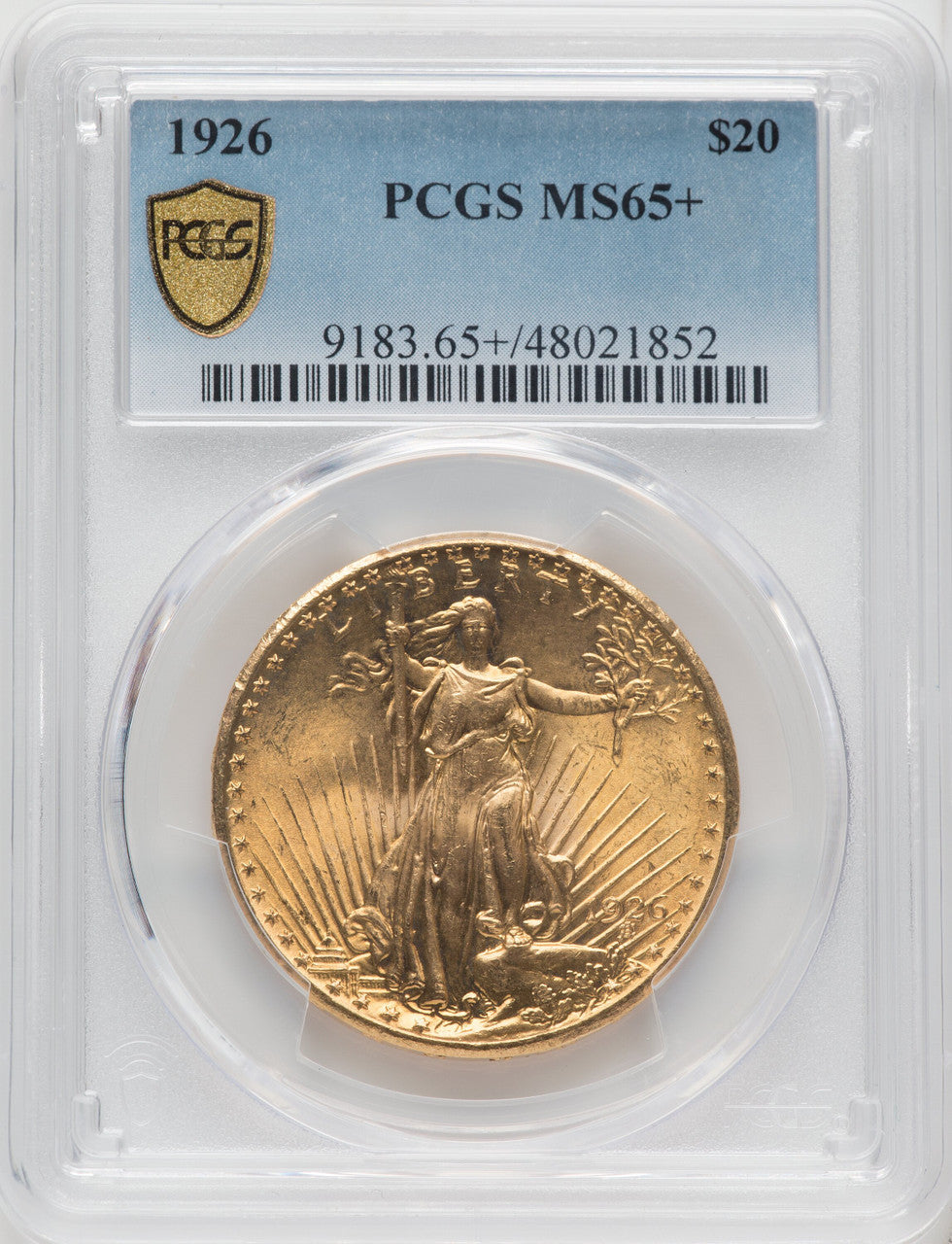 1926 $20 Saint-Gaudens Double Eagle PCGS MS65+ (762375035)