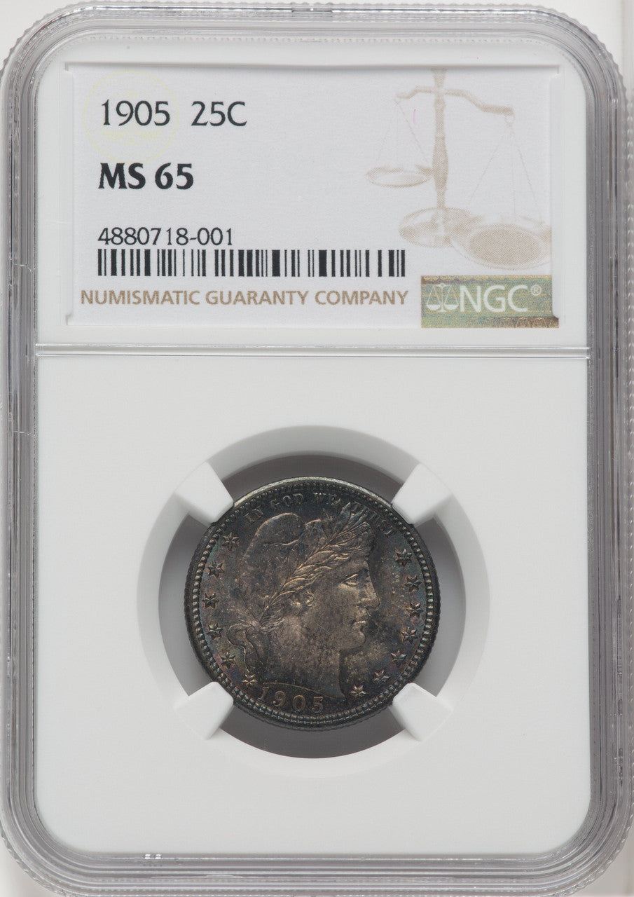 1905 25C Barber Quarter NGC MS65