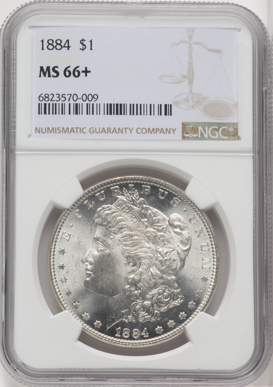 1884 $1 Morgan Dollar NGC MS66+
